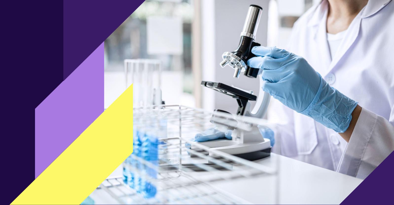 Scientist working in a laboratory environment, symbolizing biotech innovation and AI-driven drug discovery.