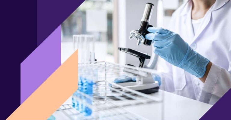 Scientist working in a laboratory environment, symbolizing biotech innovation and AI-driven drug discovery.