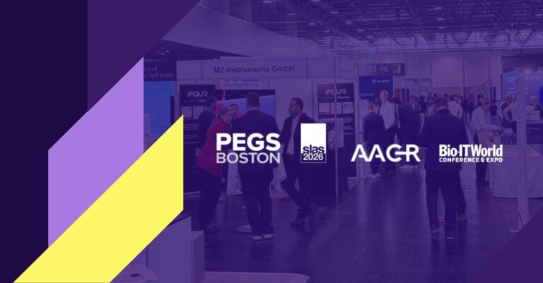 Life sciences conference takeaways 2026 - AACR, PEGS Boston, SLAS Europe, and Bio-IT World summary on AI in drug discovery