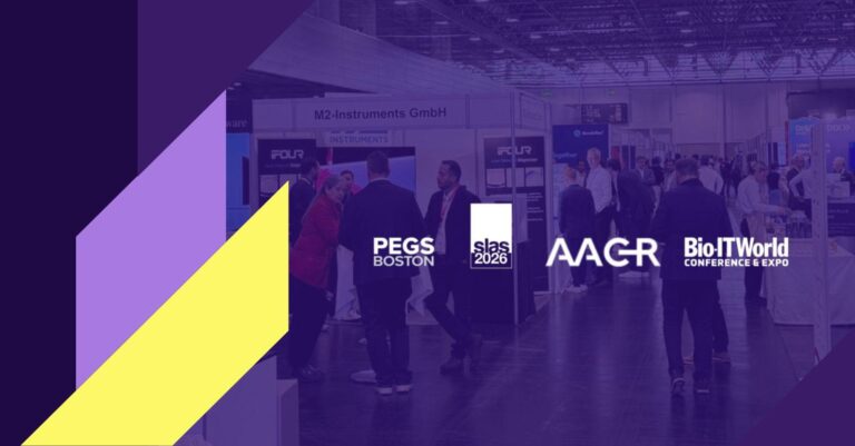 Life sciences conference takeaways 2026 - AACR, PEGS Boston, SLAS Europe, and Bio-IT World summary on AI in drug discovery